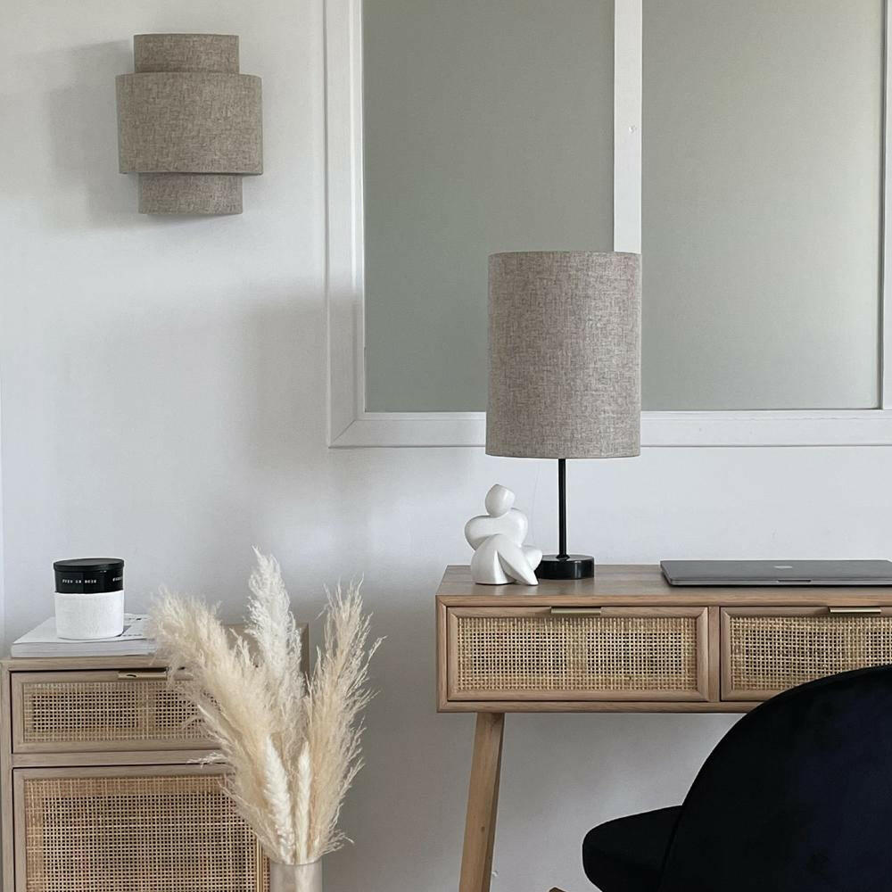 Wandlamp Solaire Linnen Met Snoer