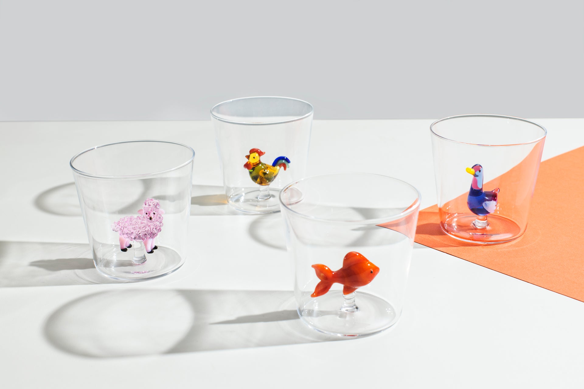 Ichendorf Milano Pink Sheep tumbler glas – speels design drinkglas