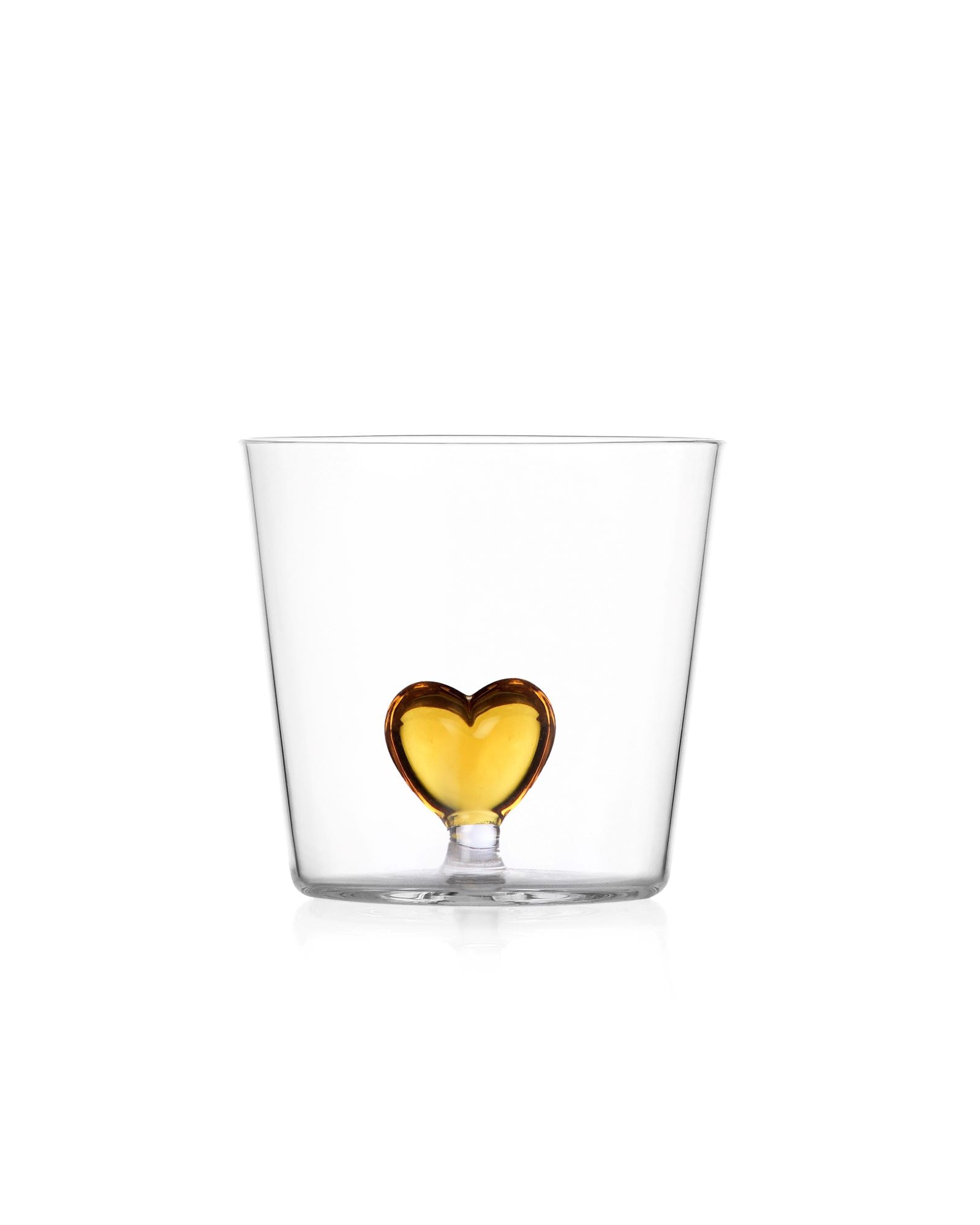 Ichendorf Milano Yellow Heart glasobject – geel hart design