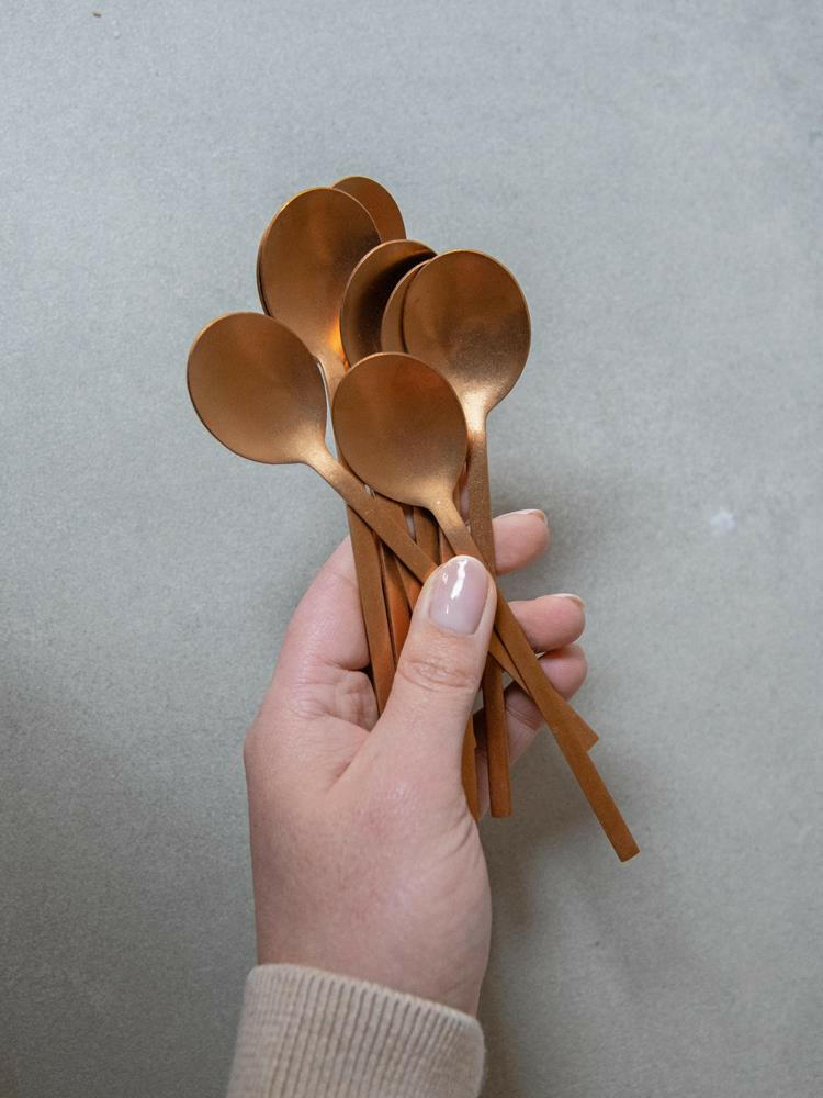 Koffielepeltjes Charlot Set Van 4 Rose Gold Koffielepels