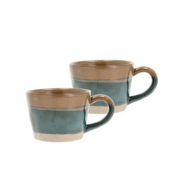 Evig Mok Blauw/Bruin 2St Mok