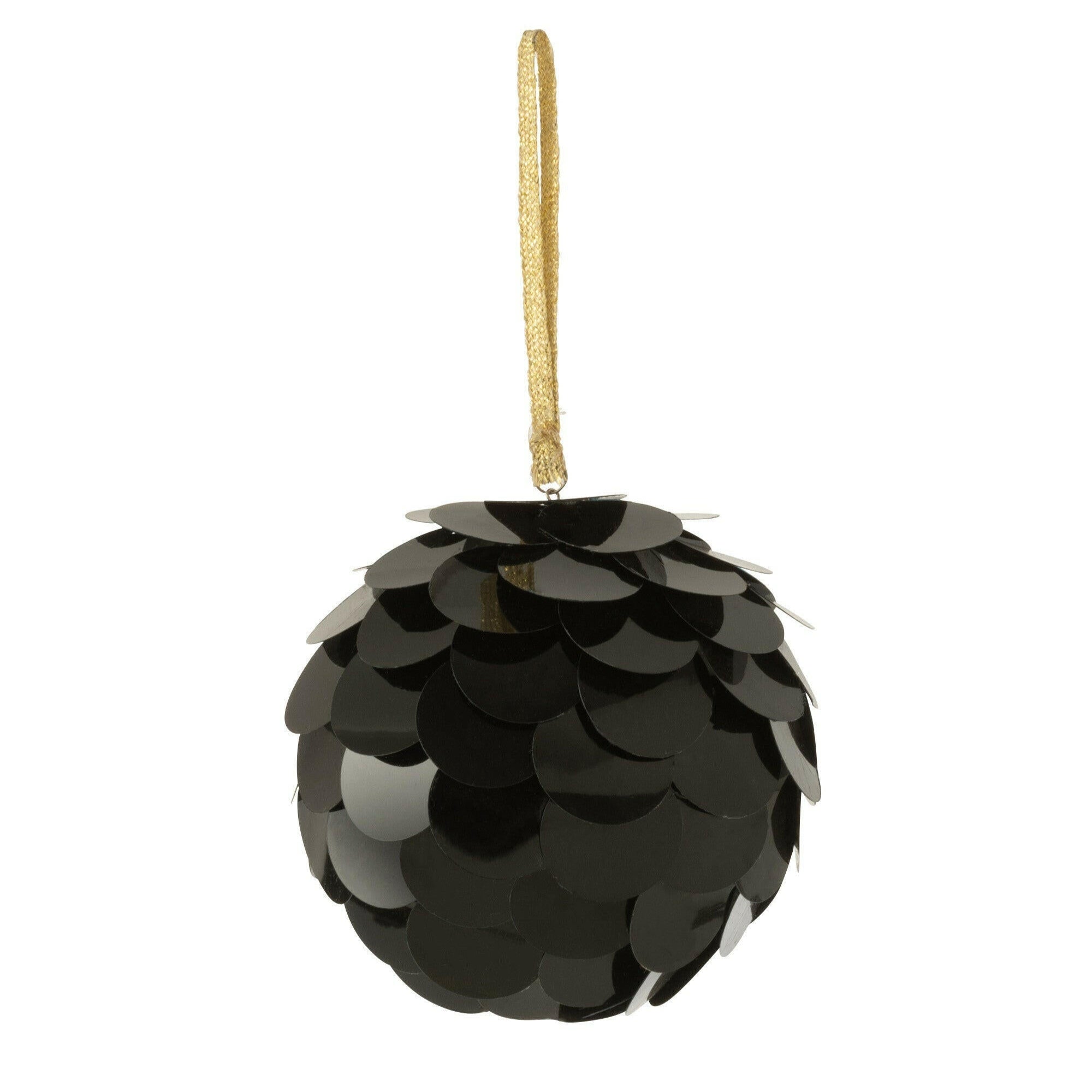 Bal Hanger Pailletten Zwart Kerstbal