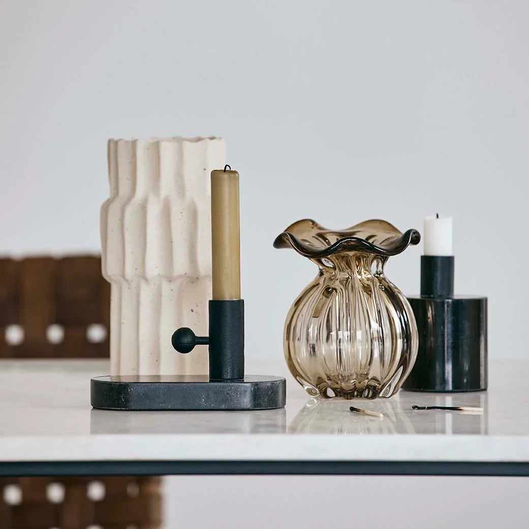 Baffin Kaarsstandaard Marmer Rond