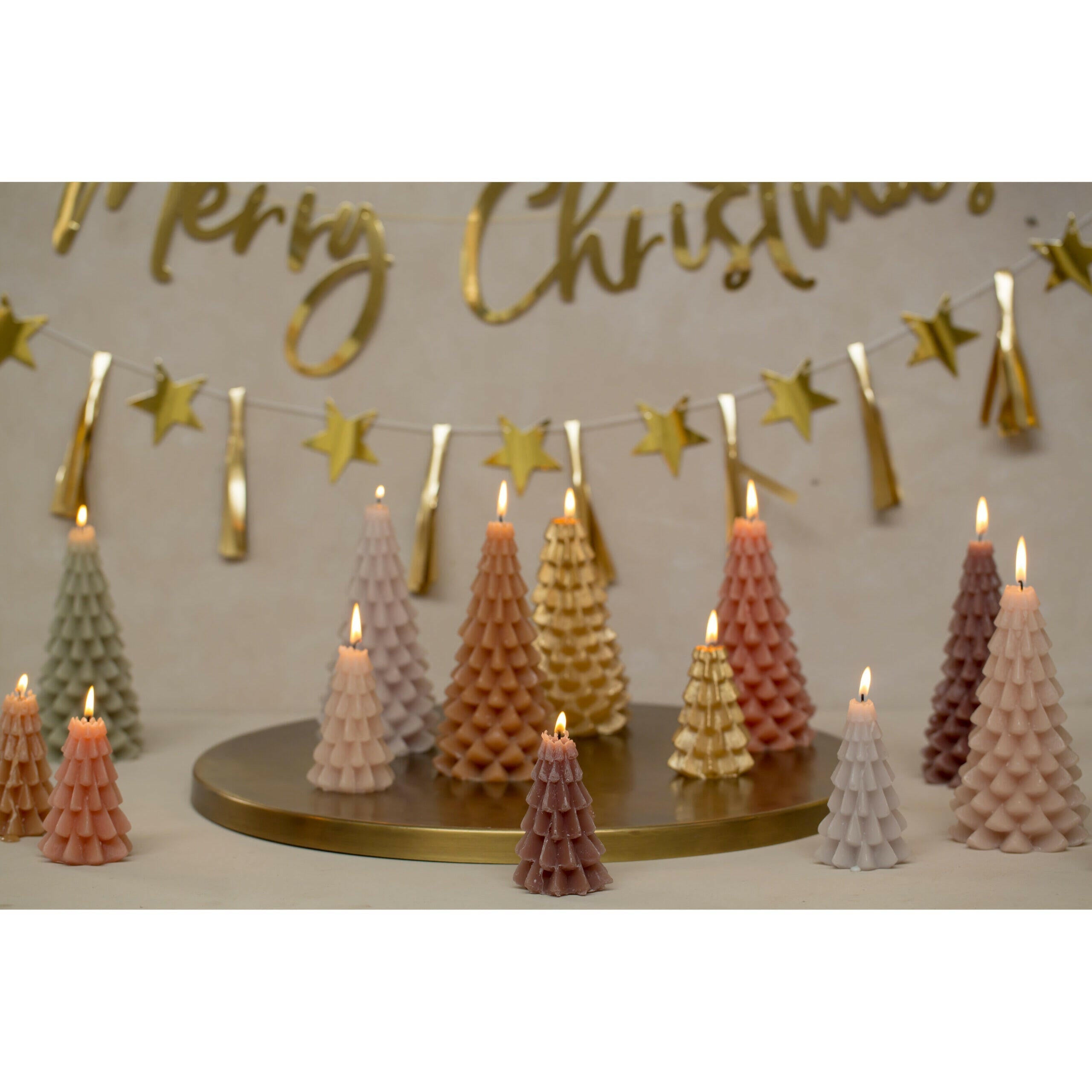 Kerstboom Goud Groot Kaars