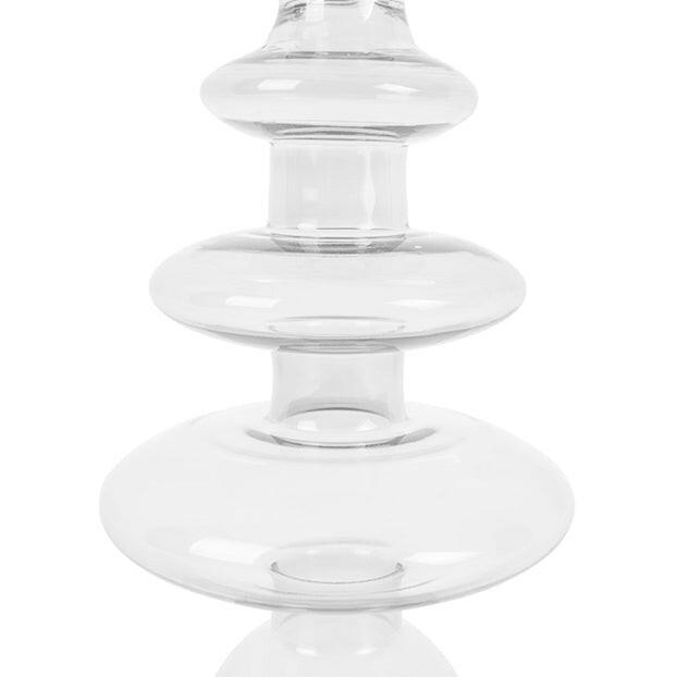 Kaarsstandaard Glas Large Ring Clear