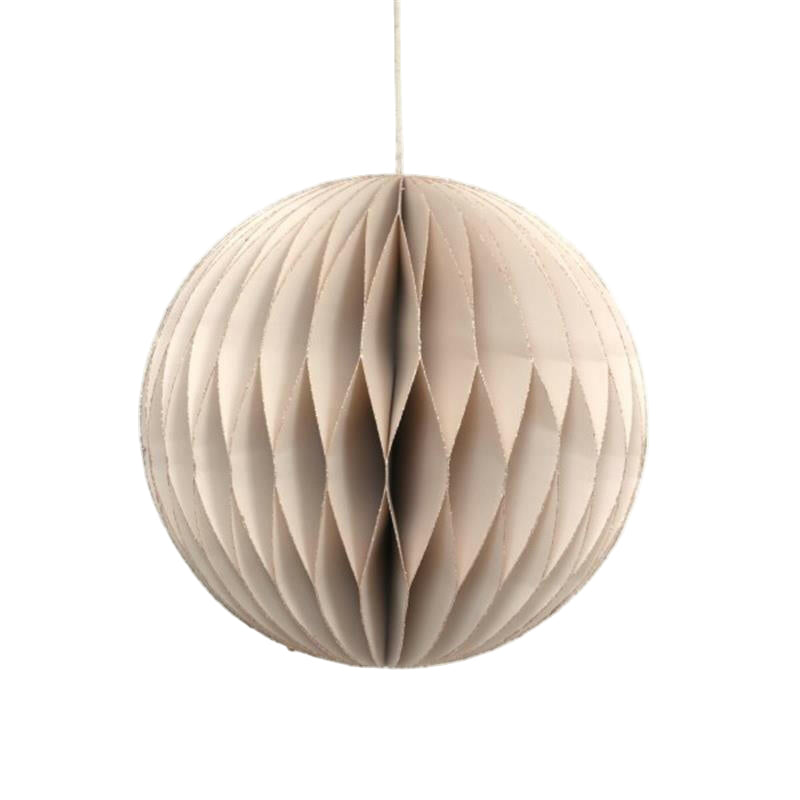 Kerstbal Honeycomb Bol Champagne 12 5Cm