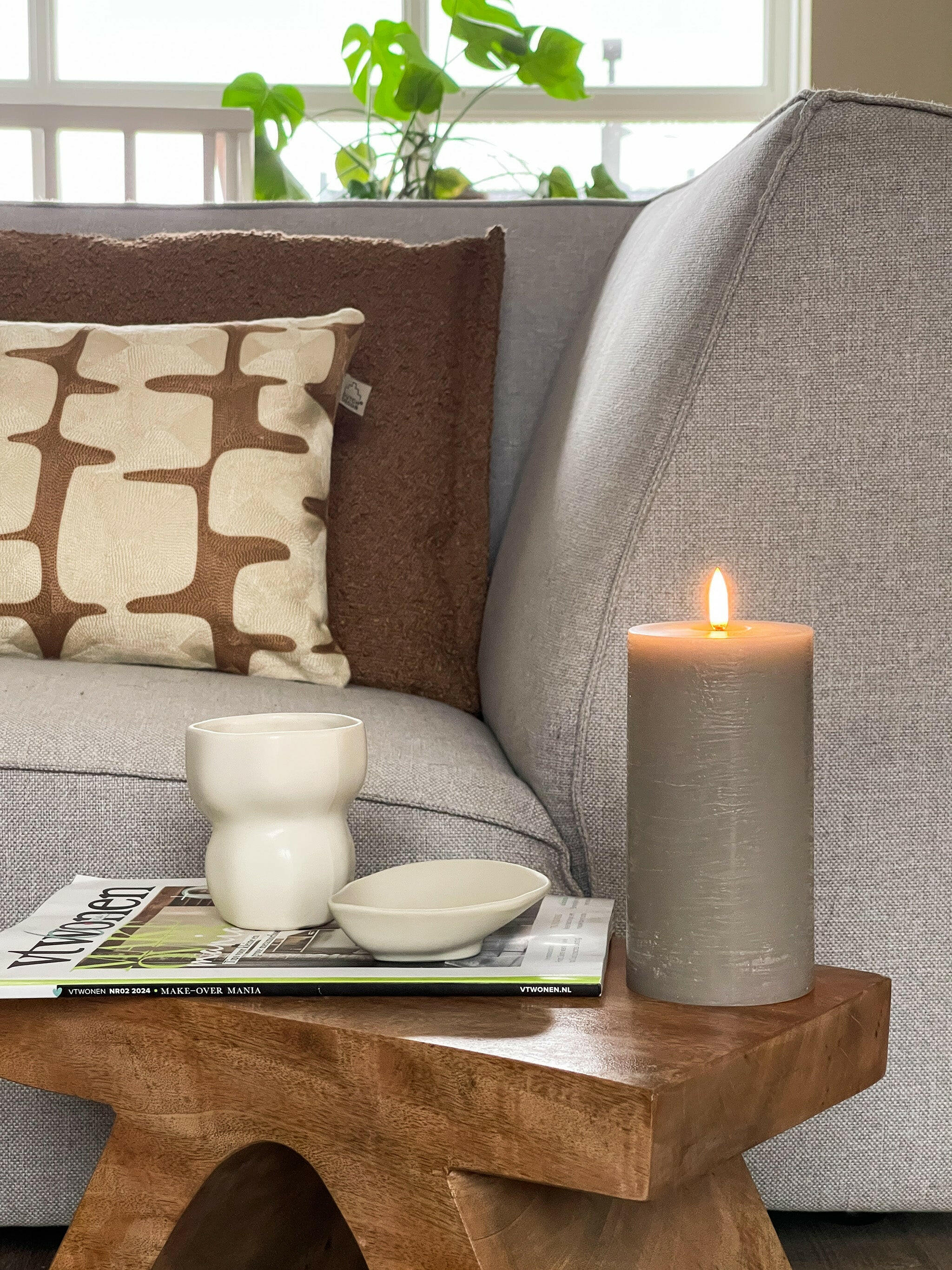 Led Stompkaars Melted Sandstone Groot Stomkaars