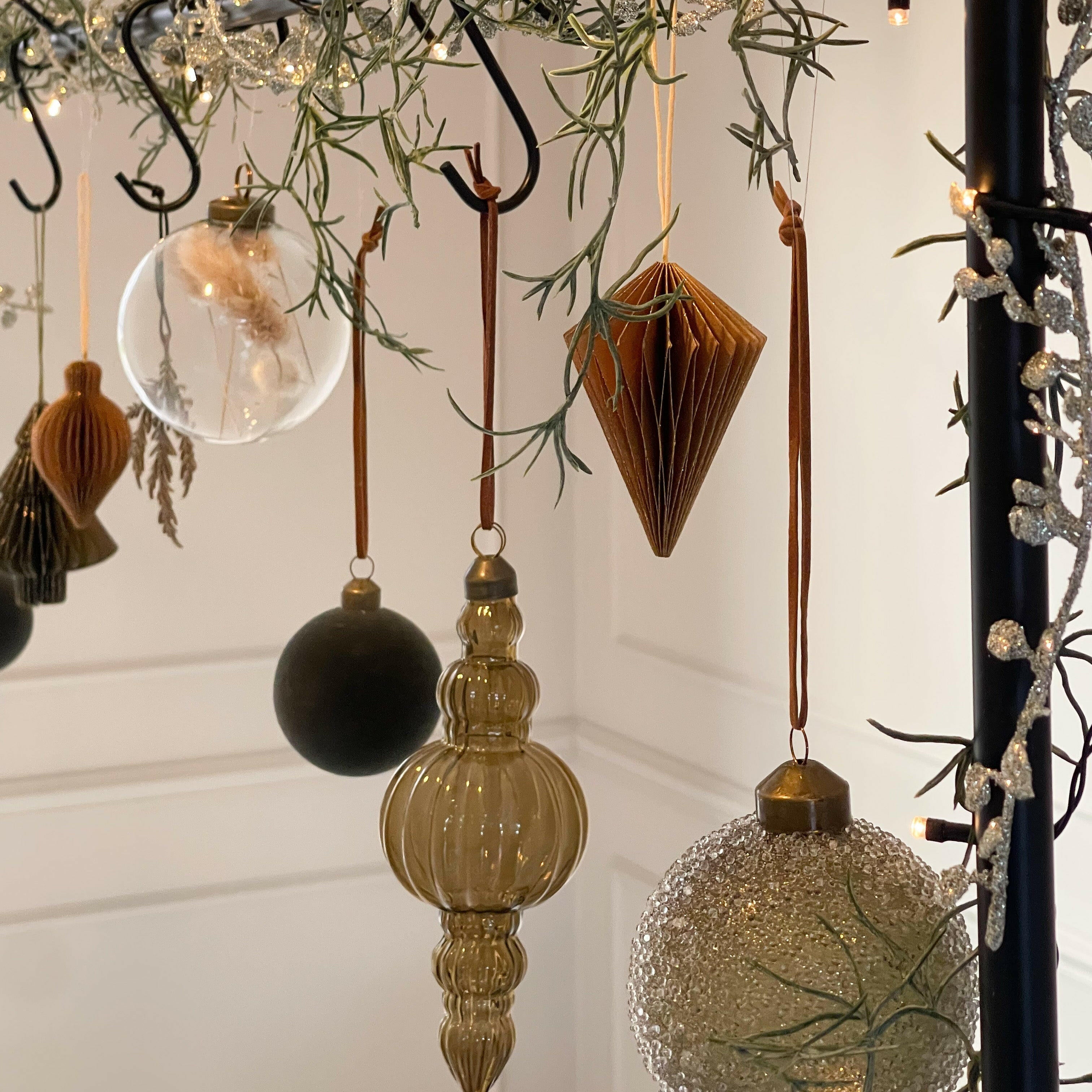 Honeycomb Mini Ornament Set 6St. Goud Kerstbal