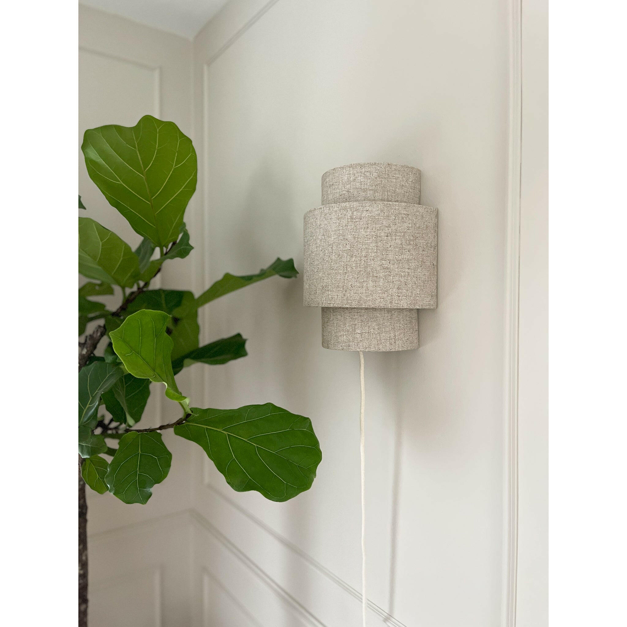 Wandlamp Solaire Linnen Met Snoer