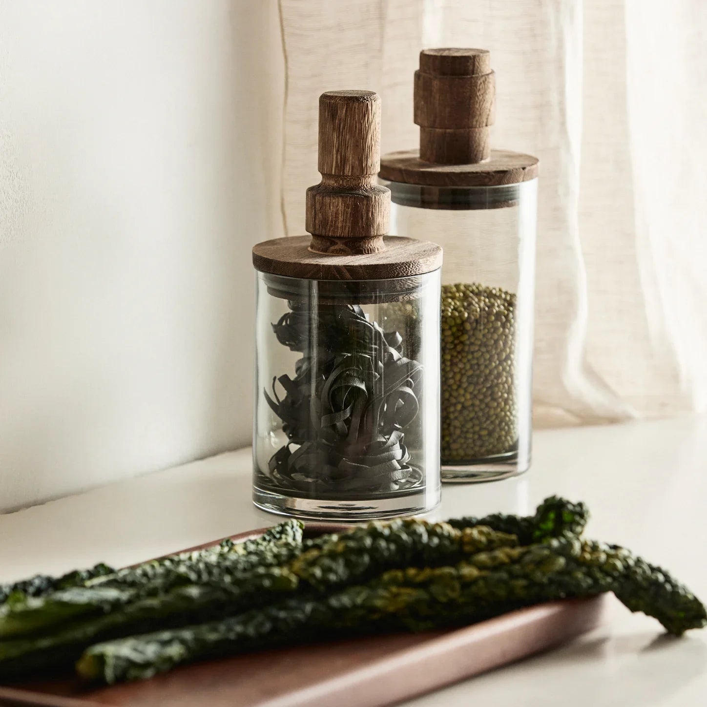 Elegante Nordal voorraadpot, perfect voor een luxe en georganiseerde keukeninrichting