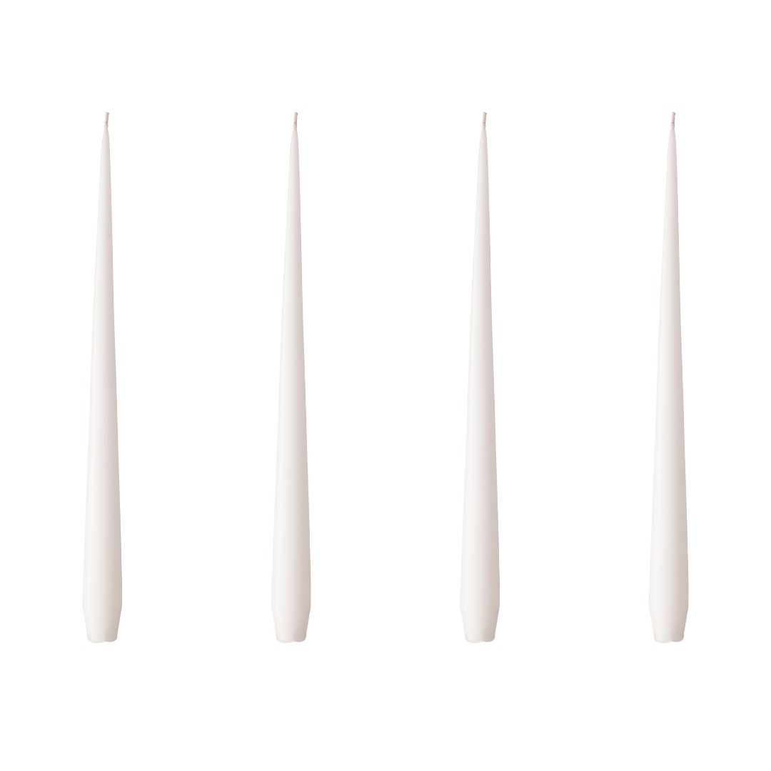 Taper Kaars 32Cm White Ash 4-Pack