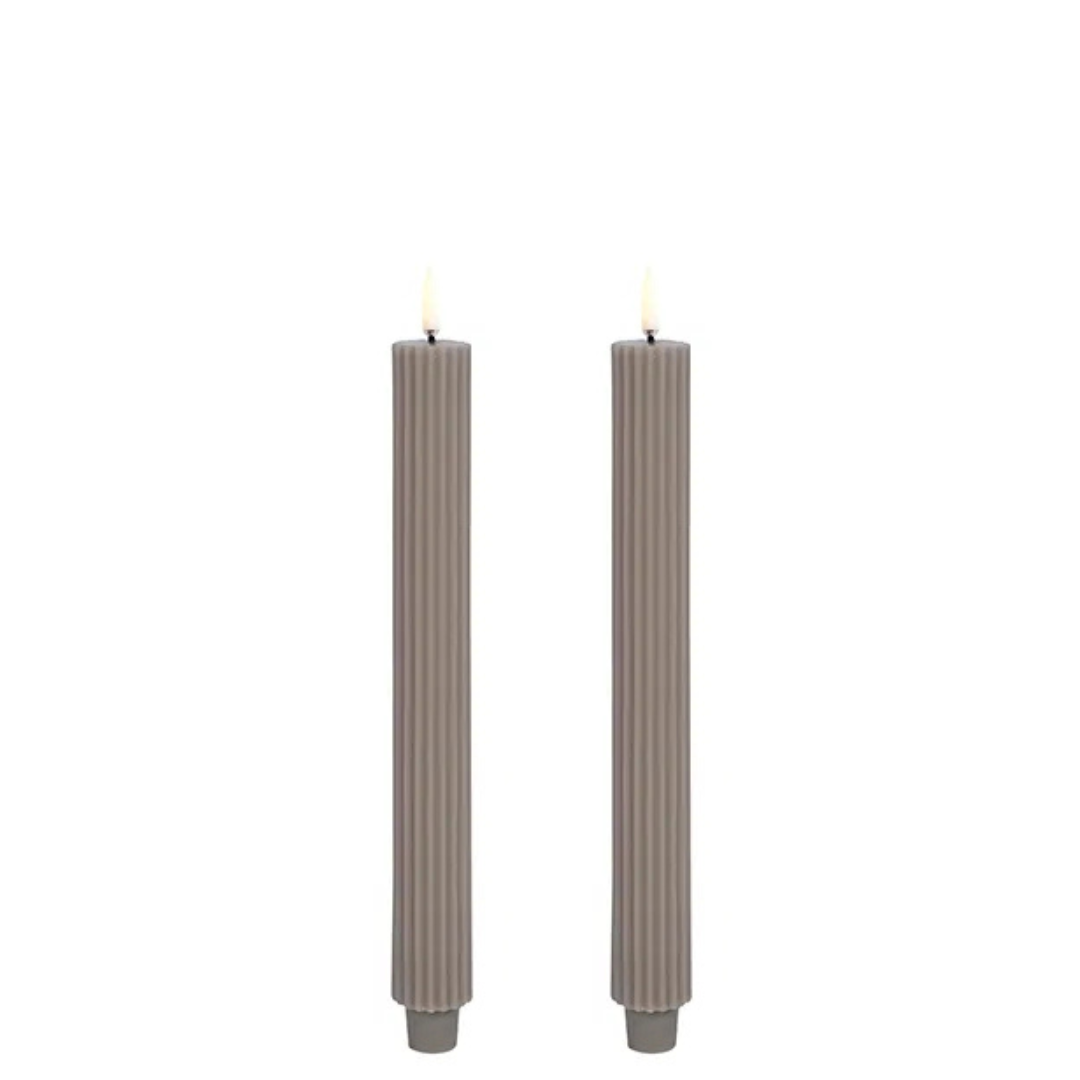 Led Dinerkaars Grooved Sandstone 2-Pack Dinerkaars
