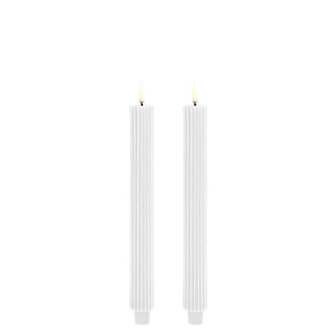 Led Dinerkaars Grooved Nordic White 2-Pack Dinerkaars