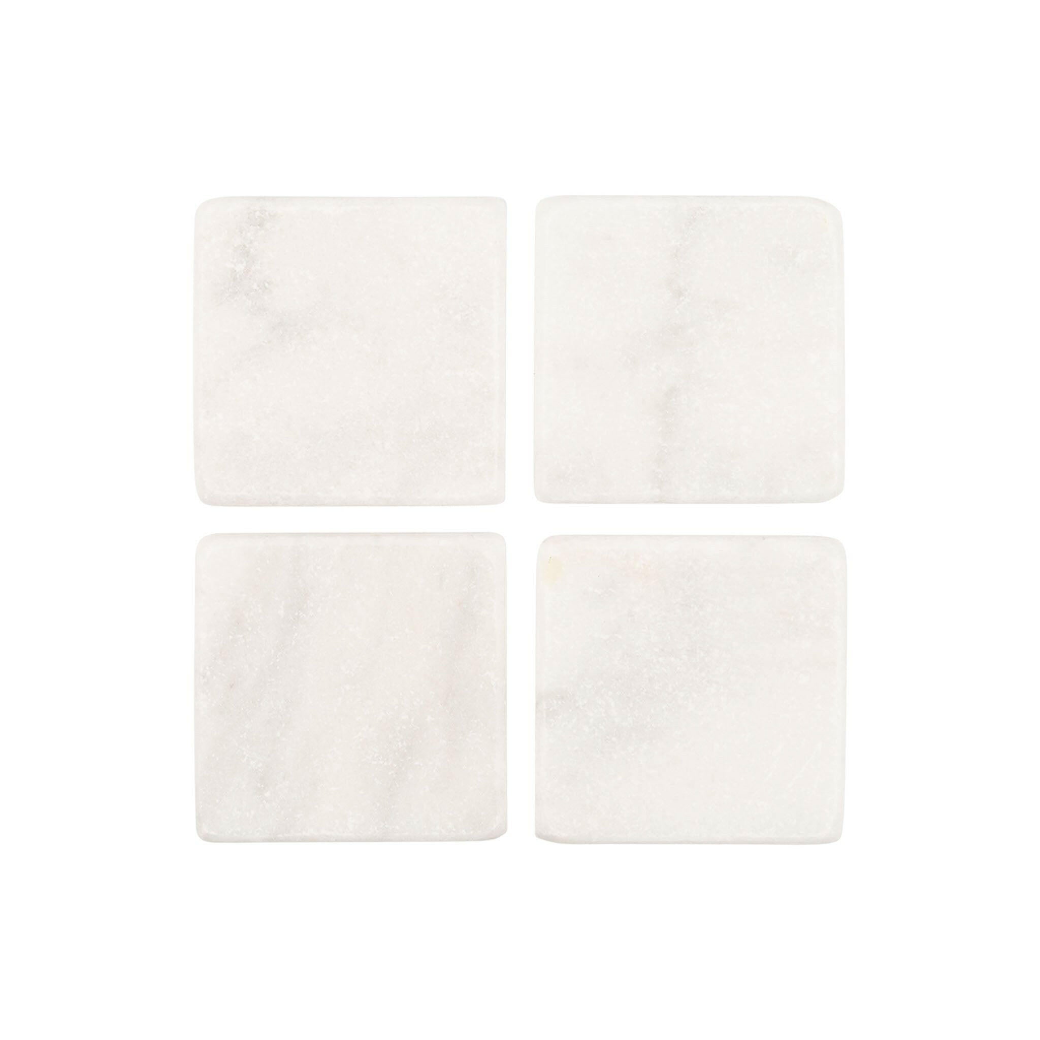 Onderzetters Wit Marmer Square 4 Stuks