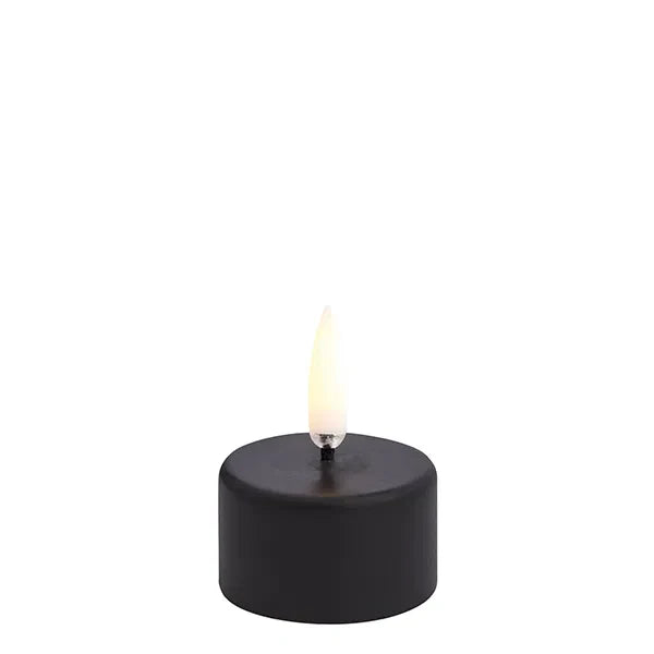Led Waxinelicht Plain Black Incl Batterij
