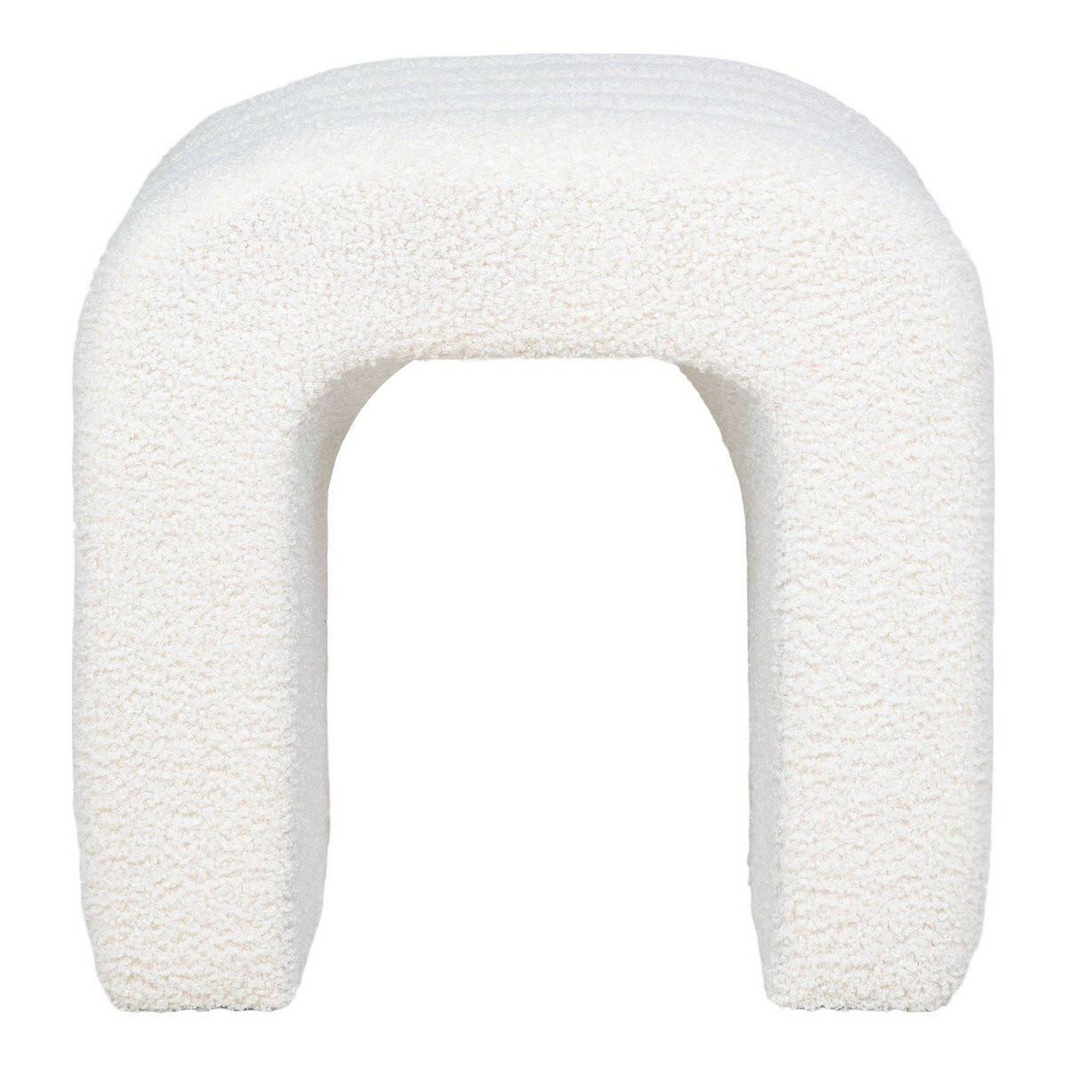 Colma Poef - Bouclé Wit 41X36 5 Cm Hn1234