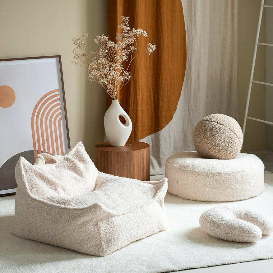 Crème Witte Zitzak Stoel