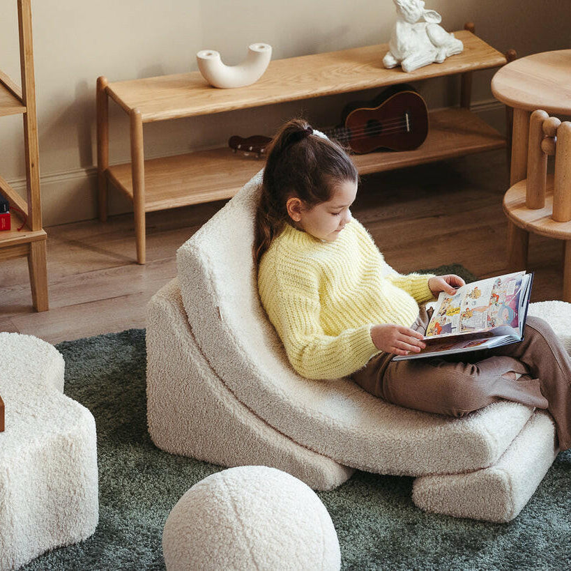 Cream White Moon Chair