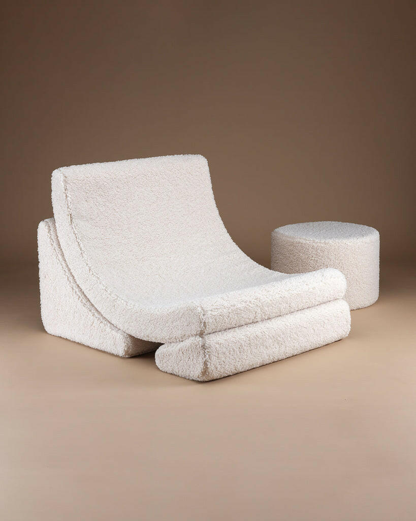 Cream White Moon Chair