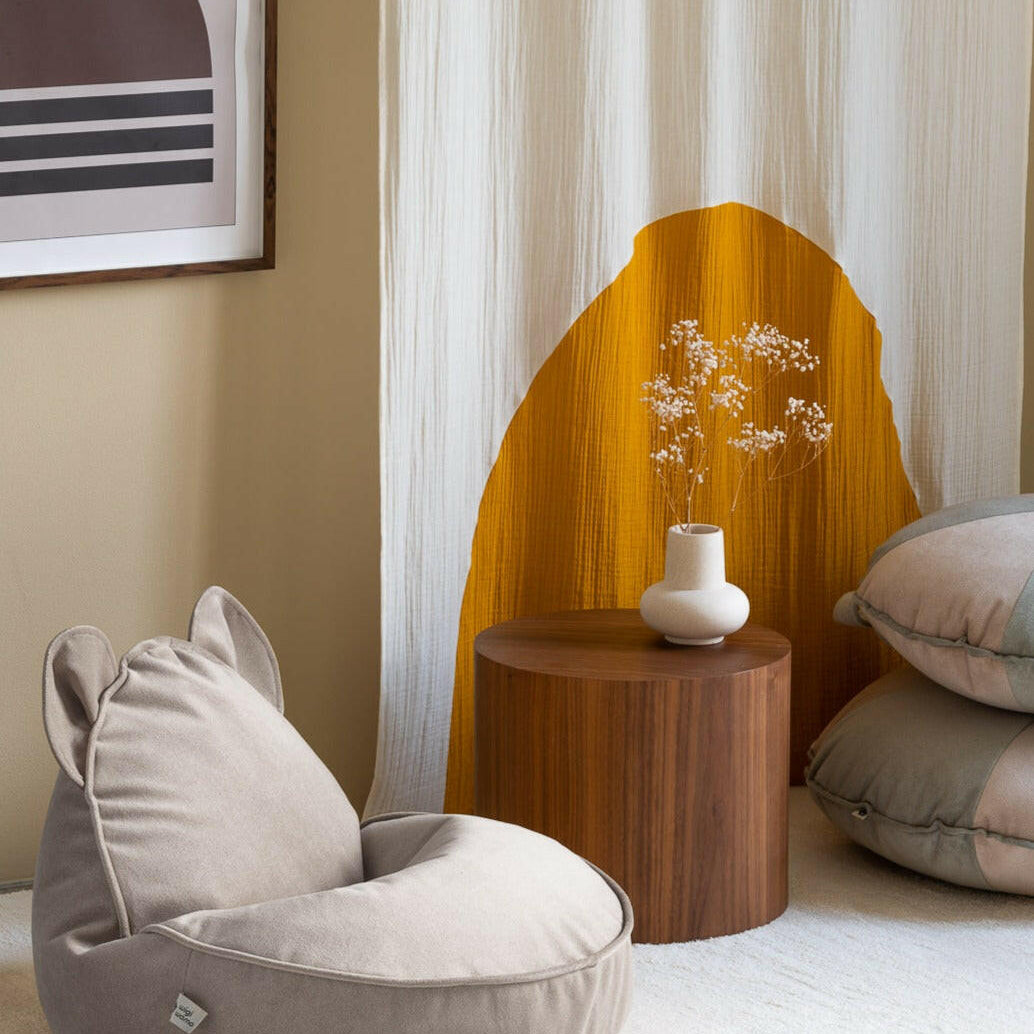 Stoffige Beige Beer Zitzak