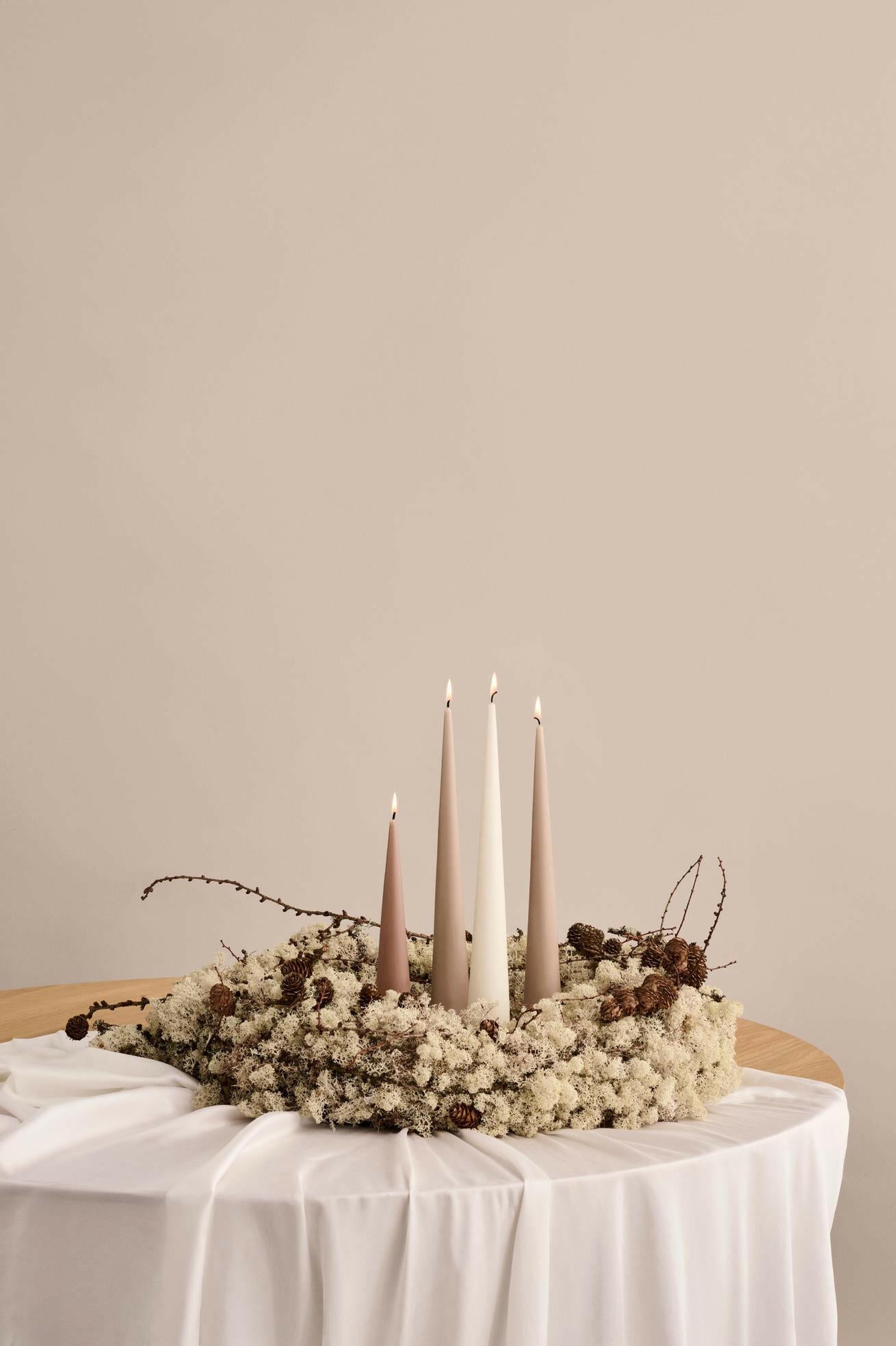 Cone Kaars Ivory || 2 Maten