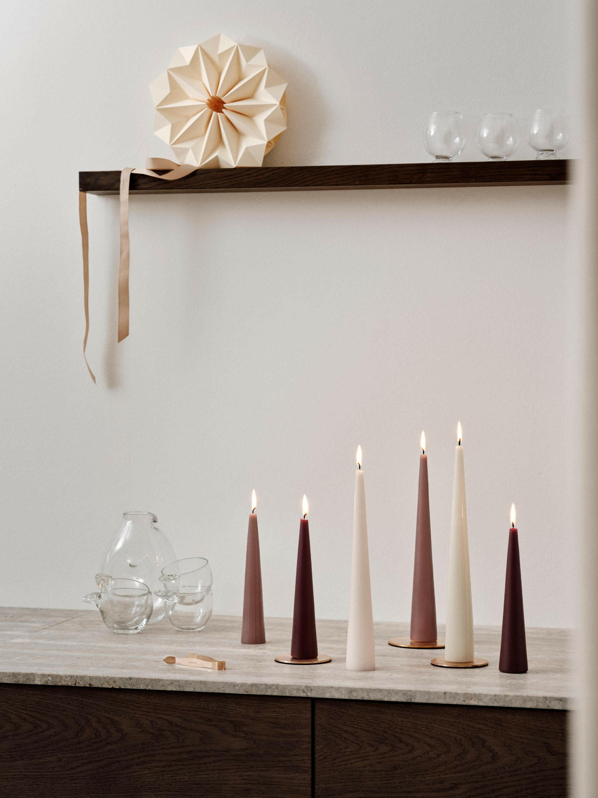 Cone Kaars Ivory || 2 Maten