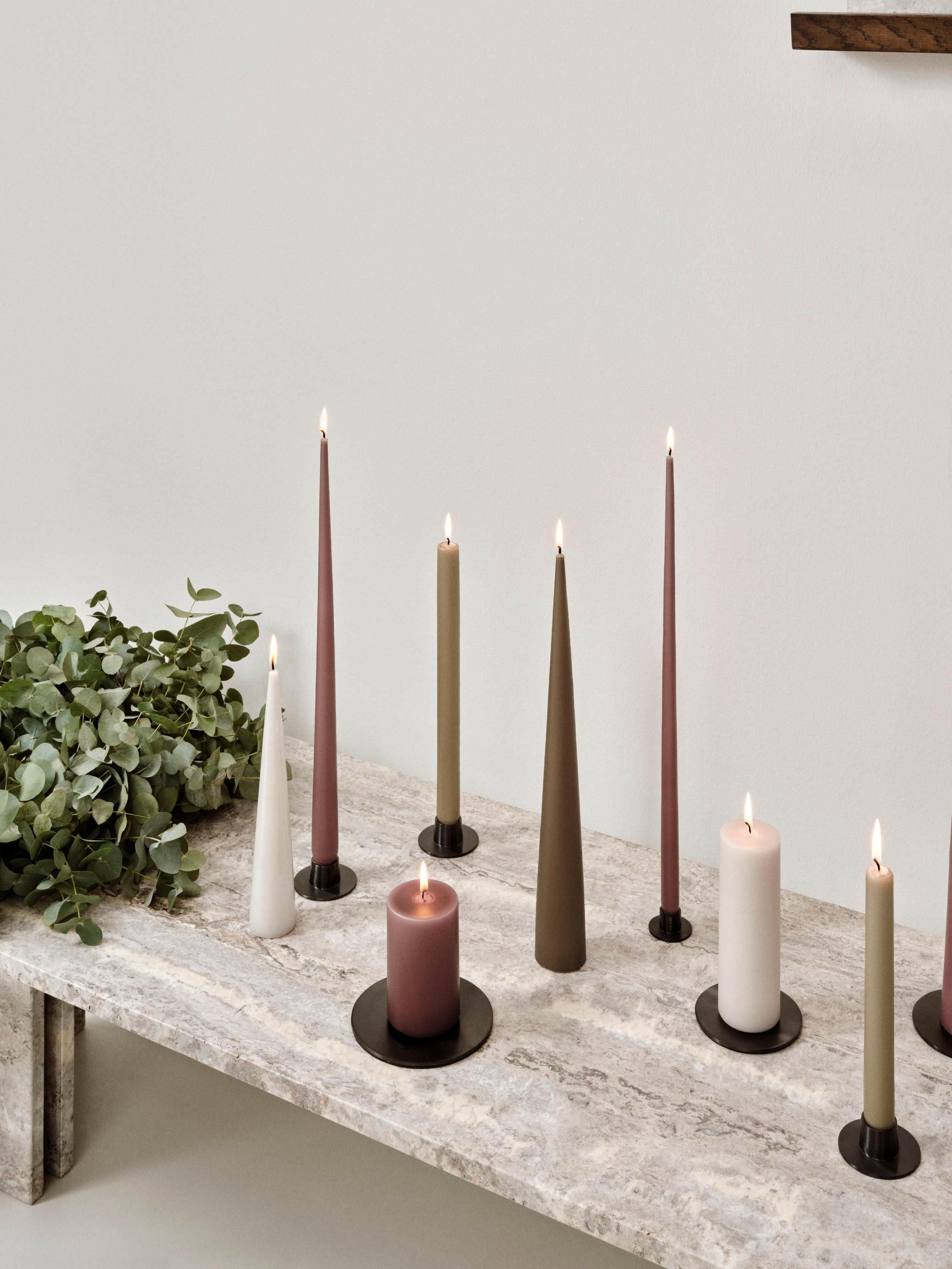 Taper Kaars 32Cm White Ash 4-Pack