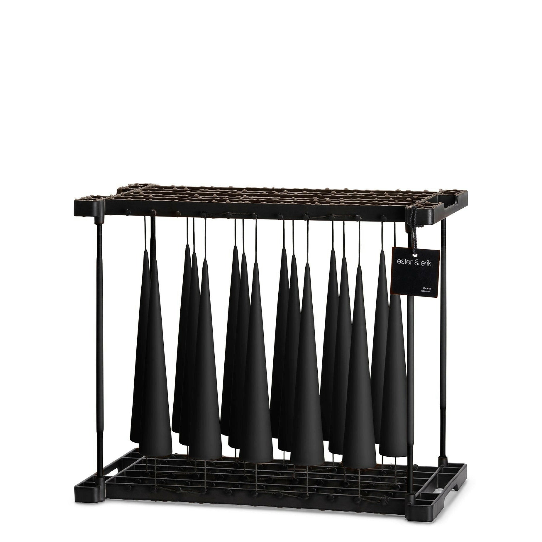 Cone Kaars Velvet Matt Black || 2 Maten 25Cm