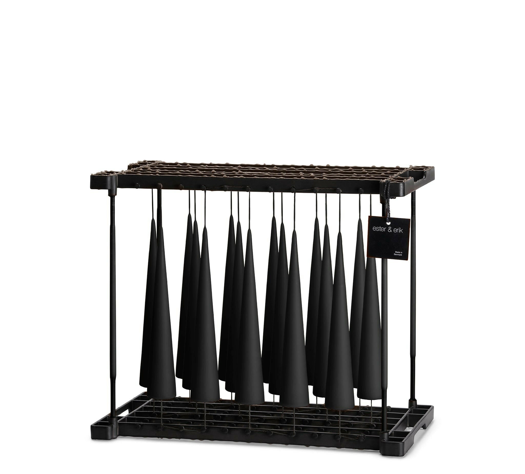 Cone Kaars Velvet Matt Black || 2 Maten 25Cm