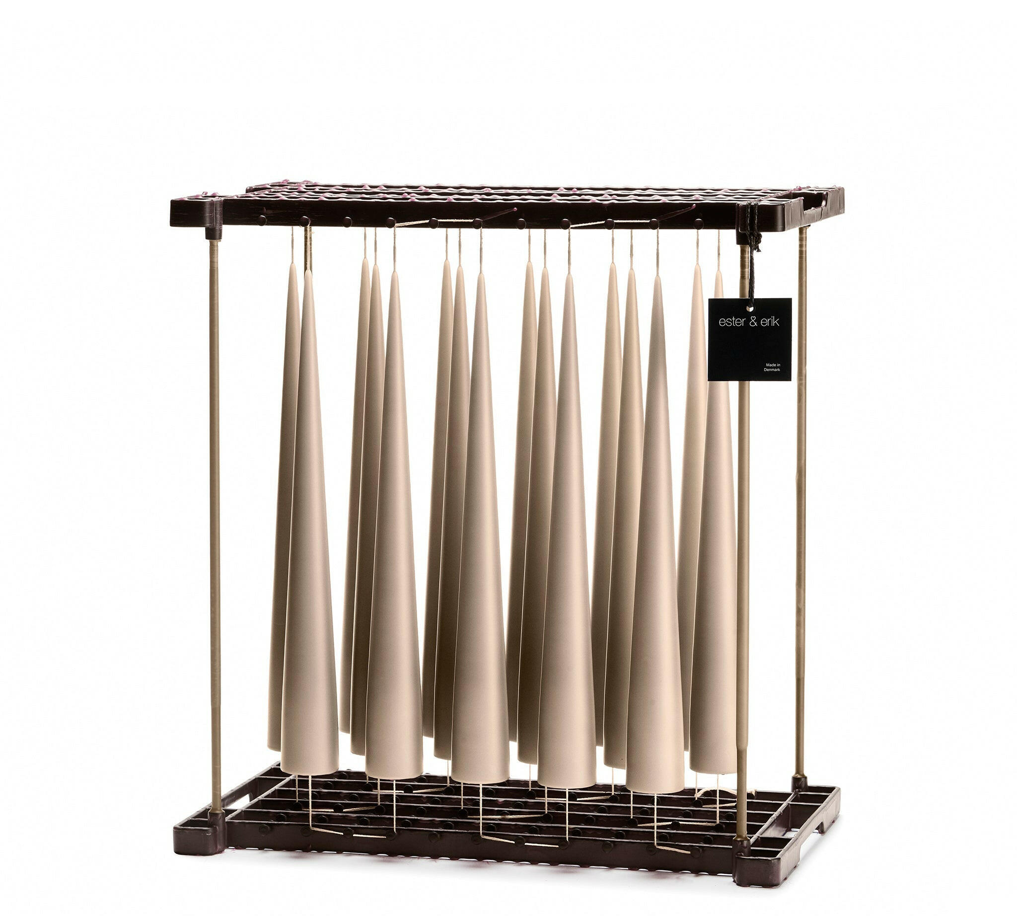 Cone Kaars Nougat Note || 2 Maten 37Cm