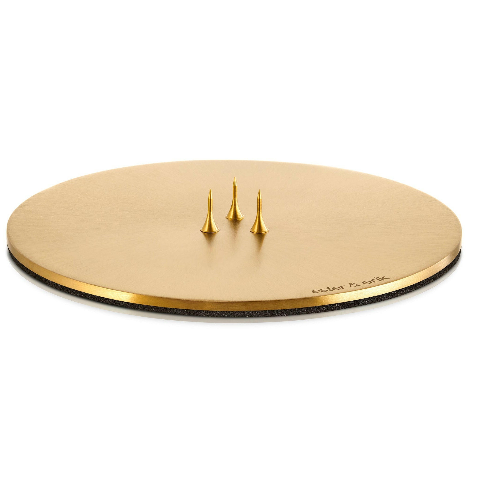 Cone Kaars Plate Matt Gold Kaarsstandaard