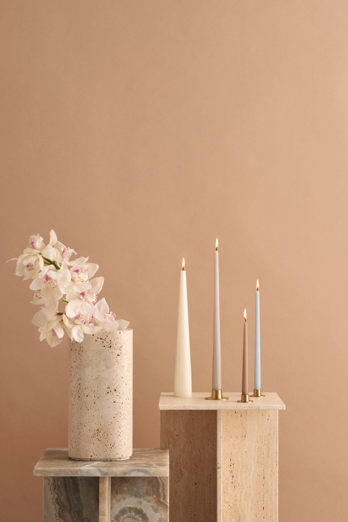 Taper Kaars 32Cm Linen Grey 4-Pack