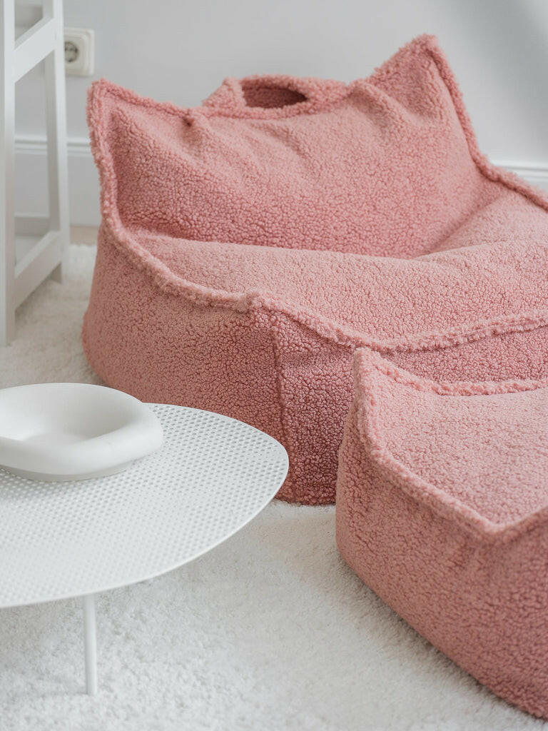 Guava Pink Beanbag Chair