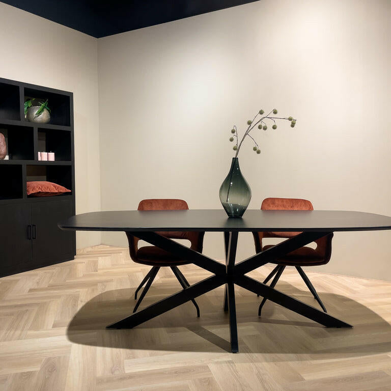 Jesper Danish Eettafel Oval Black 230Cm