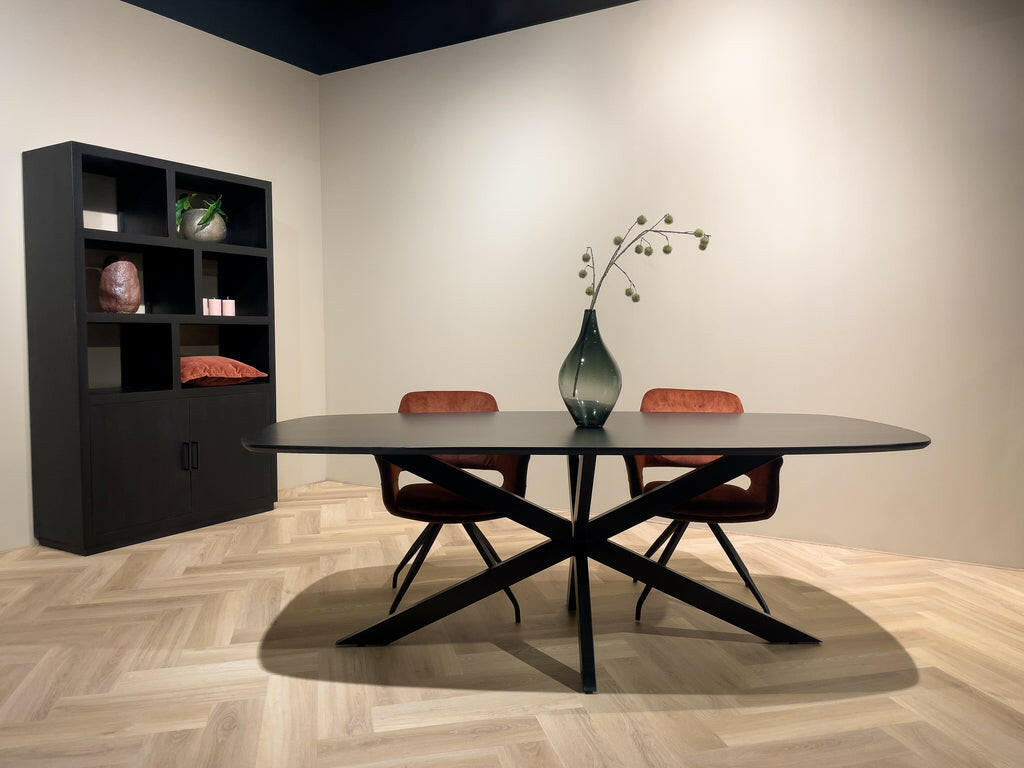 Jesper Danish Eettafel Oval Black 230Cm