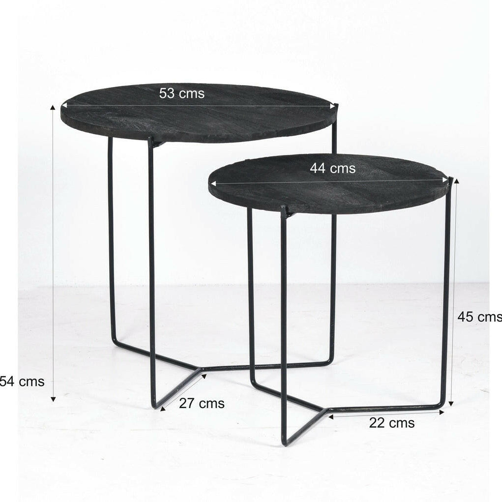 Mason Marble Black/Black Set Of 2