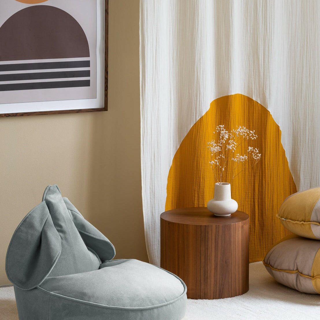 Misty Green Bunny Zitzak