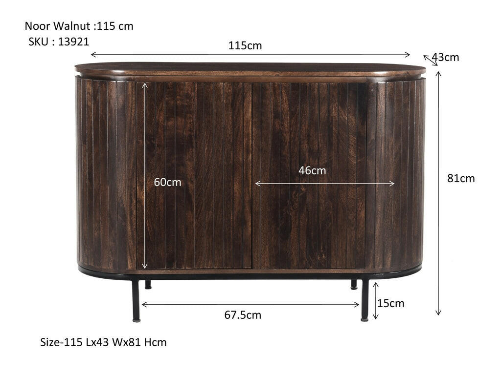Noor Walnut 115Cm