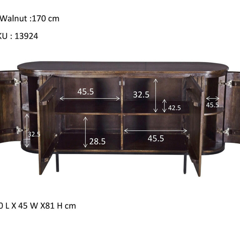 Noor Walnut 170Cm