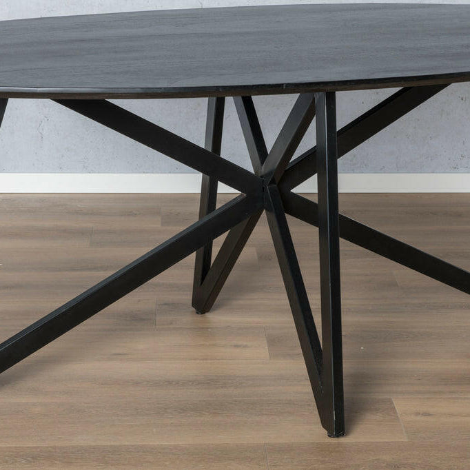 Oslo Black Acasia Web Leg 200Cm