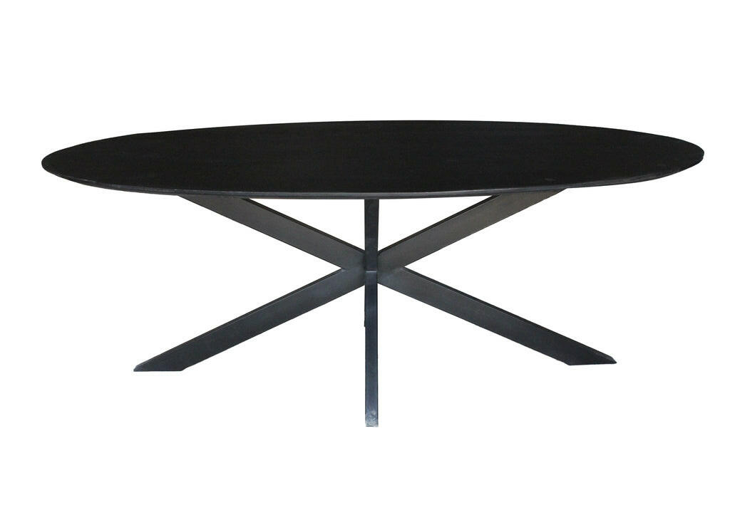 Oslo Eettafel Black Oval 210 Cm
