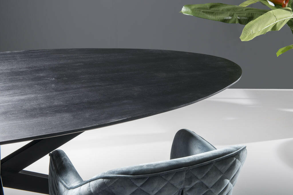 Oslo Eettafel Black Oval 210 Cm