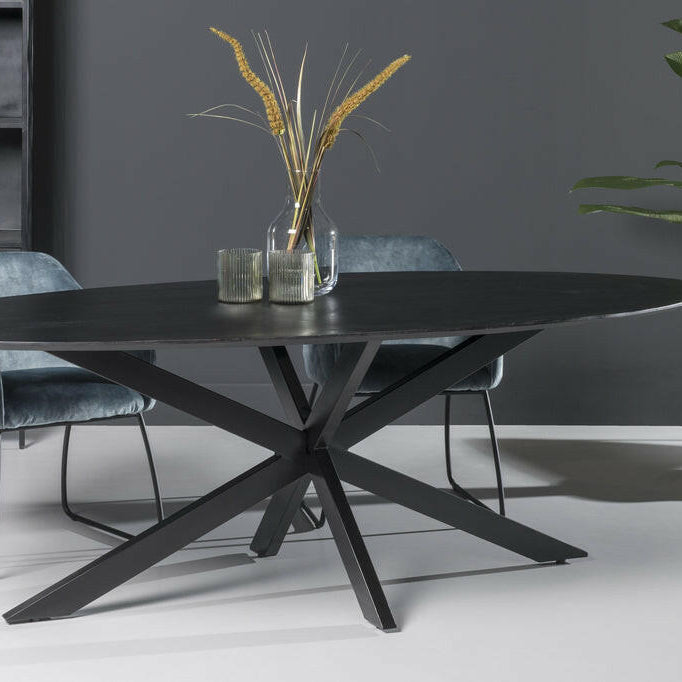 Oslo Eettafel Black Oval 240 Cm
