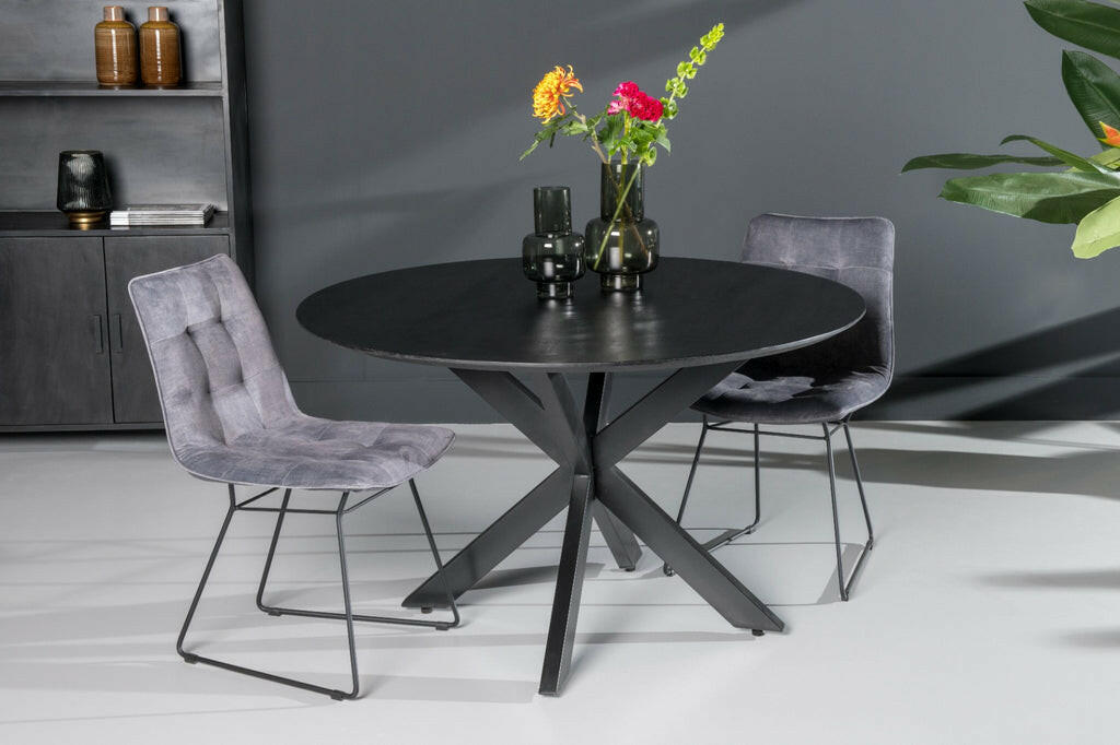 Oslo Black Round 130 Cm