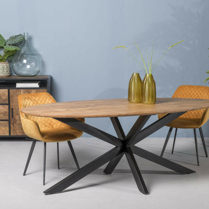 Oslo Oval Acasia 160Cm