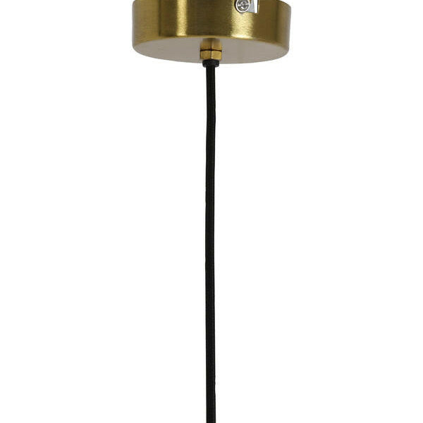 Hanging Lamp 40X17 Cm Pleat Glass Clear + Gold