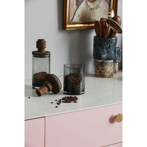 Elegante Salvie voorraadpot, perfect voor stijlvolle keukenopslag en verse kruidenbehoud