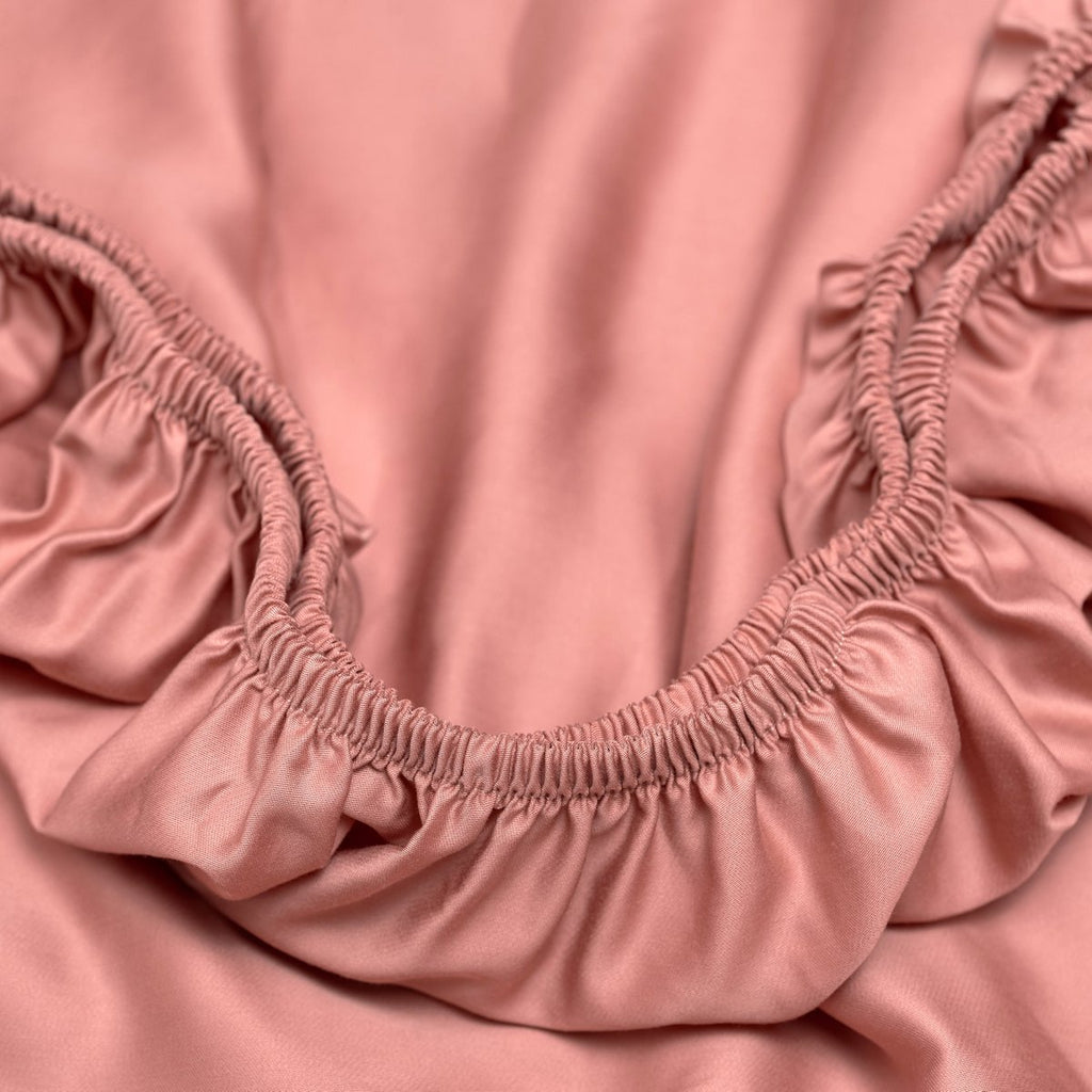 Tencel™ - Sateen Hoeslaken Terra Roze