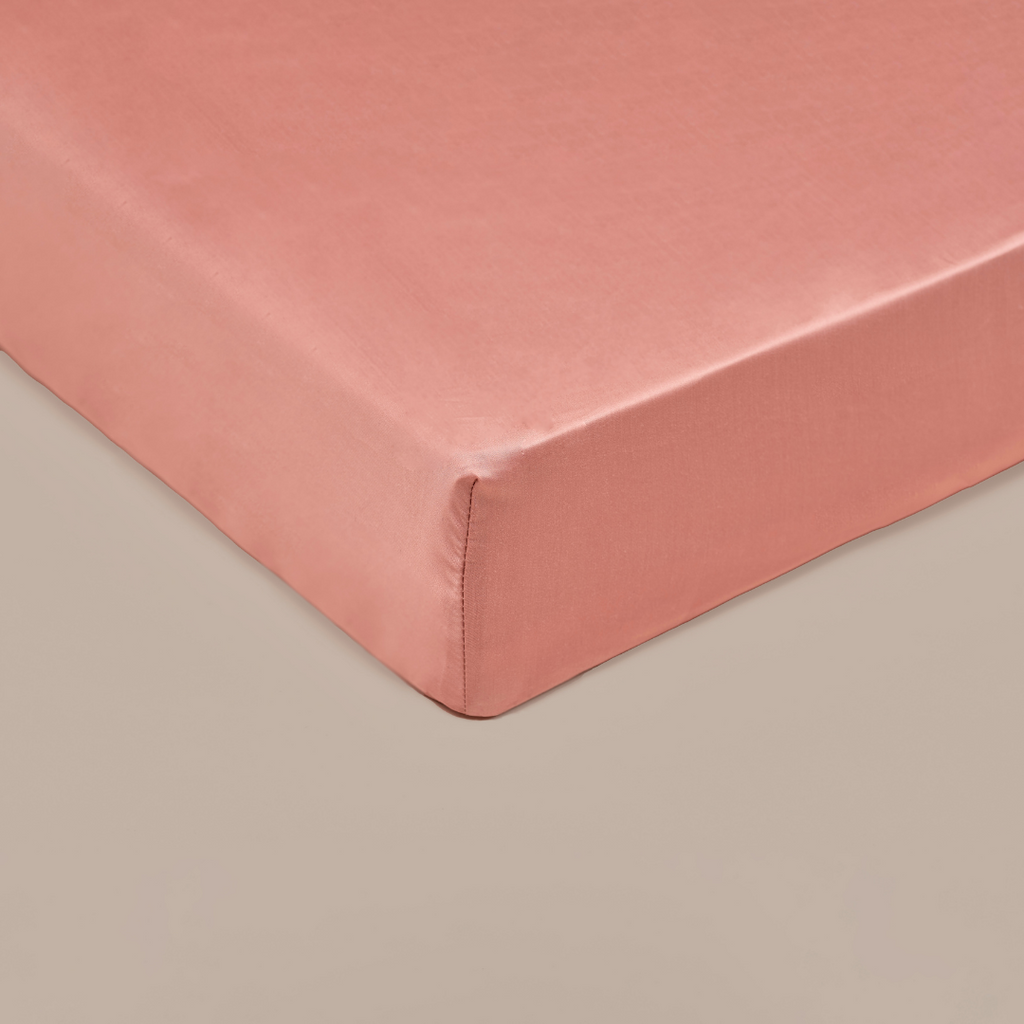 Tencel™ - Sateen Hoeslaken Terra Roze