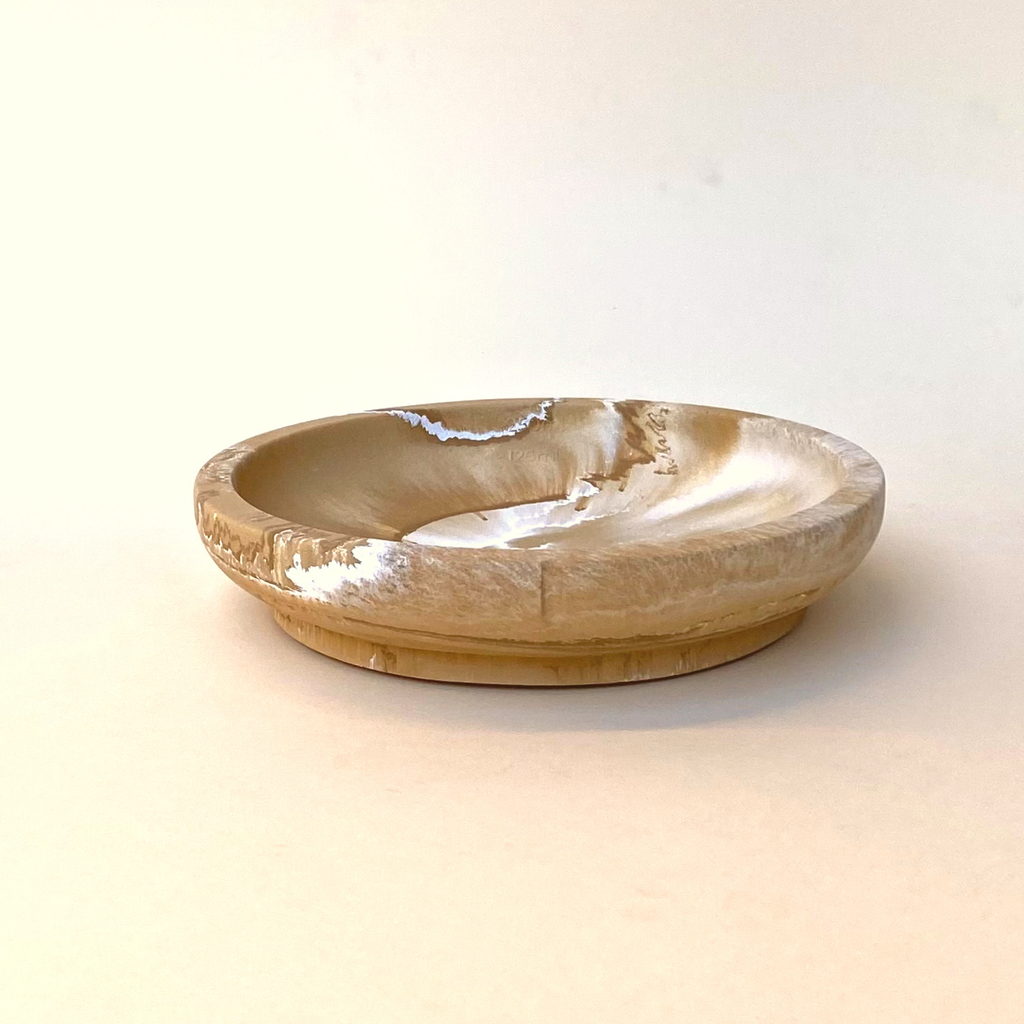 Classic Feeder Bowls Camel Marble Small Slow